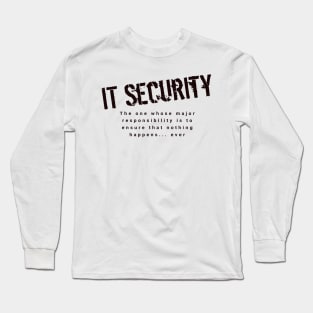 one who ensure, that nothing happen ever Long Sleeve T-Shirt